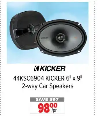 2001 Audio Video Kicker 6|| x 9|| 2-way car speakers offer