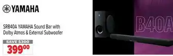 2001 Audio Video Yamaha sound bar with dolby atmos & external subwoofer offer