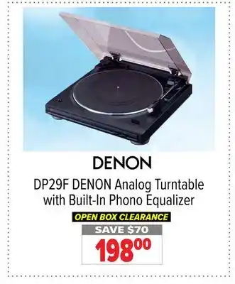 2001 Audio Video Denon analog turntable with built-in phono equalizer offer