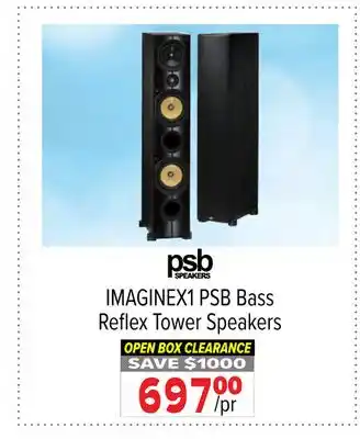 2001 Audio Video Psb bass reflex tower speakers offer