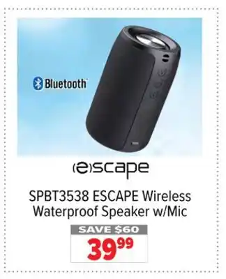 2001 Audio Video Escape wireless waterproof speaker w/mic offer