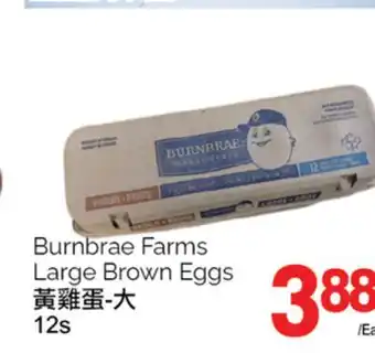 T&T Supermarket Burnbrae farms large brown eggs, 12s offer