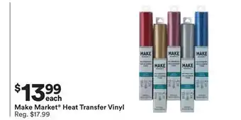 Michaels Make market heat transfer vinyl offer