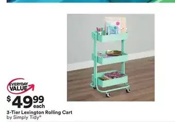 Michaels 3-tier lexington rolling cart by simply tidy offer
