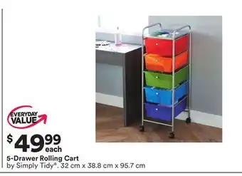 Michaels 5-drawer rolling cart by simply tidy offer