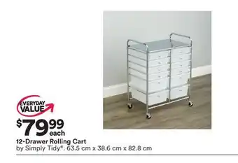 Michaels 12-drawer rolling cart by simply tidy offer