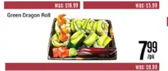Nations Fresh Foods Green dragon roll offer