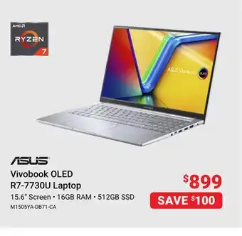 Visions Electronics Asus vivobook oled r7-7730u laptop offer