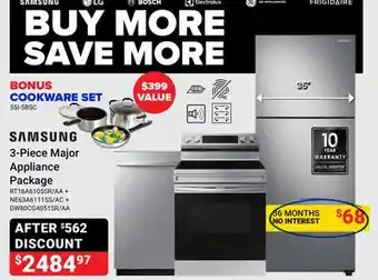 Visions Electronics Samsung 3-piece major appliance package offer