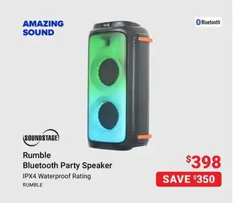 Visions Electronics Soundstage rumble bluetooth party speaker offer