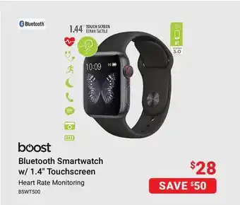Visions Electronics Boost bluetooth smartwatch w/ 1.4 touchscreen offer