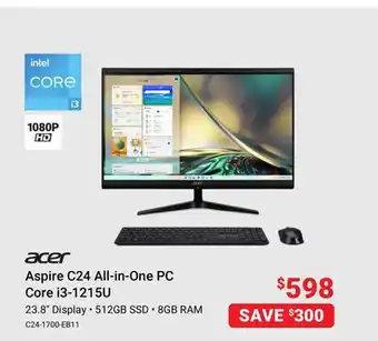 Visions Electronics Acer aspire c24 all-in-one pc core i3-1215u offer