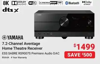 Visions Electronics Yamaha 7.2-channel aventage home theatre receiver offer