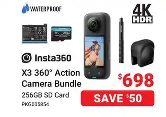 Visions Electronics Insta360 x3 360° action camera bundle offer