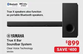 Visions Electronics Yamaha true x bar soundbar system offer