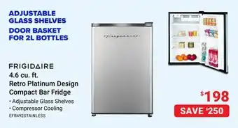 Visions Electronics Frigidaire 4.6 cu. ft. retro platinum design compact bar fridge offer