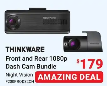 Visions Electronics Thinkware front and rear 1080p dash cam bundle offer