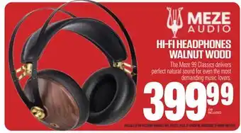 Meze audio hi-fi headphones walnut wood