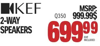 Centre Hi-Fi Kef 2-way speakers offer