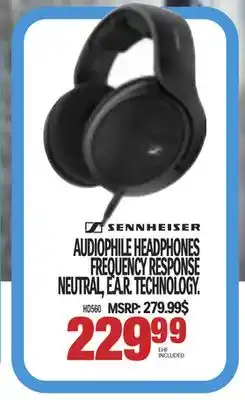Centre Hi-Fi Sennheiser audiophile headphones frequency response neutral, e.a.r. technology offer