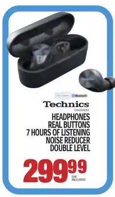 Centre Hi-Fi Technics headphones real buttons 7 hours of listening noise reducer double level offer