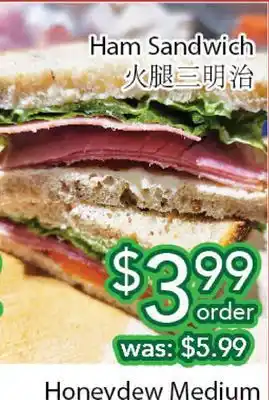 Ample Food Market Ham sandwich offer
