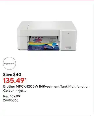 Staples Brother mfc-j1205w inkvestment tank multifunction colour inkjet printer offer