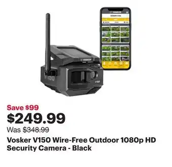 Best Buy Vosker v150 wire-free outdoor 1080p hd security camera - black offer
