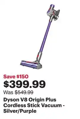 Best Buy Dyson v8 origin plus cordless stick vacuum - silver/purple offer