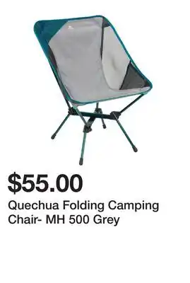 Decathlon Quechua folding camping chair- mh 500 grey offer