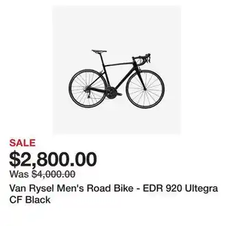 Decathlon Van rysel men's road bike - edr 920 ultegra cf black offer