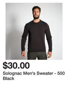 Decathlon Solognac men's sweater - 500 black offer