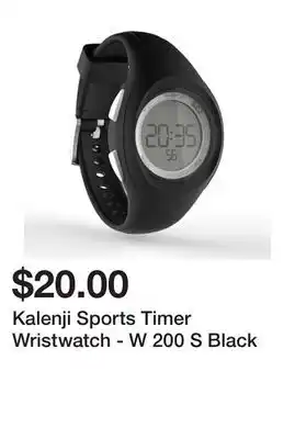 Decathlon Kalenji sports timer wristwatch - w 200 s black offer