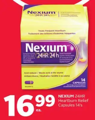Rexall Nexium 24hr heartburn relief capsules 14' s offer