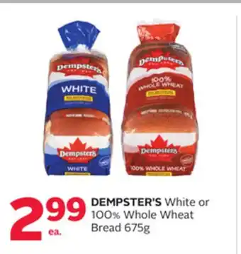 Rexall Dempster's white or 100% whole wheat bread offer