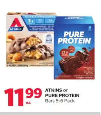 Rexall Atkins or pure protein bars 5-6 pack offer