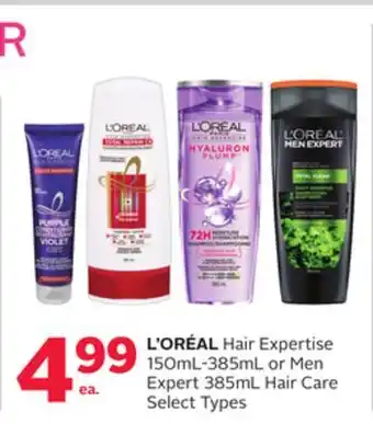 Rexall L'oréal hair expertise 150ml-385ml or men expert 385ml hair care offer