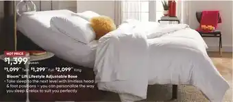 Sleep Country Bloom lift lifestyle adjustable base offer