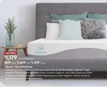 Sleep Country Bloom cloud mattress offer
