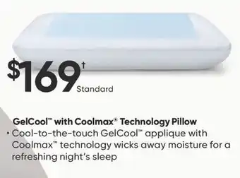Sleep Country Gelcool with coolmax technology pillow offer