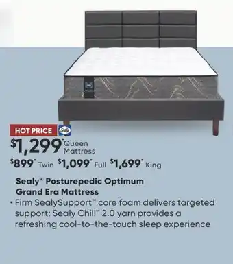 Sleep Country Sealy posturepedic optimum grand era mattress offer