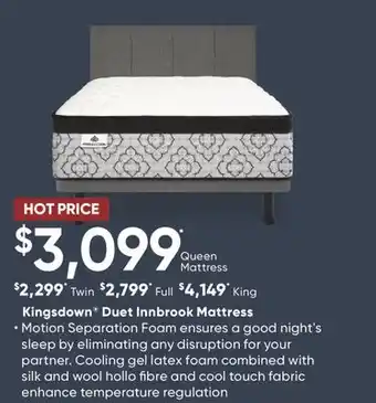 Sleep Country Kingsdown duet innbrook mattress offer