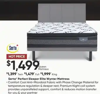 Sleep Country Serta perfect sleeper elite wynter mattress offer