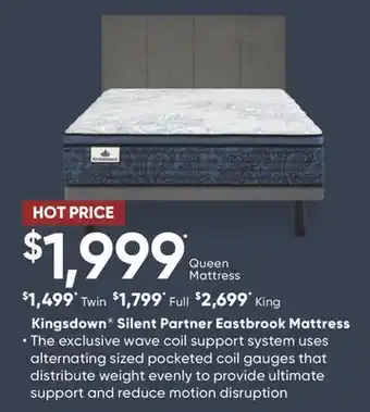 Dormez Vous Kingsdown silent partner eastbrook mattress offer