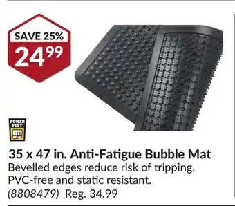 Princess Auto 35 x 47 in. anti-fatigue bubble mat offer