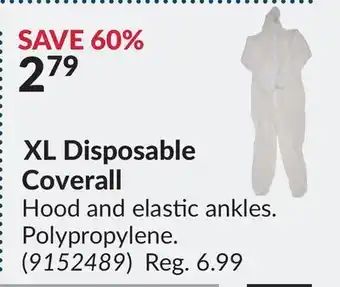 Princess Auto Xl disposable coverall offer