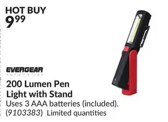 Princess Auto 200 lumen pen light with stand offer