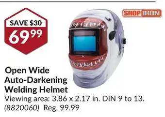Princess Auto Open wide auto-darkening welding helmet offer