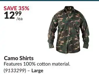Princess Auto Camo shirts offer