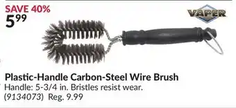 Princess Auto Plastic-handle carbon-steel wire brush offer